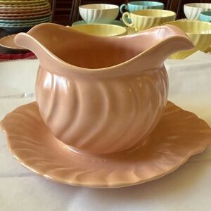 Franciscan ware Coronado Gladding McBean pink Ceramic gravy boat